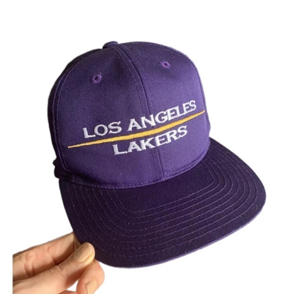 Vintage 90s Los Angeles Lakers Hat Snapback NWT NOS Kobe Bryant LA RARE - Picture 8 of 8